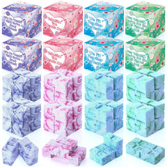 VioraWhite Valentines cubes in a colorful collection ready for gifting.