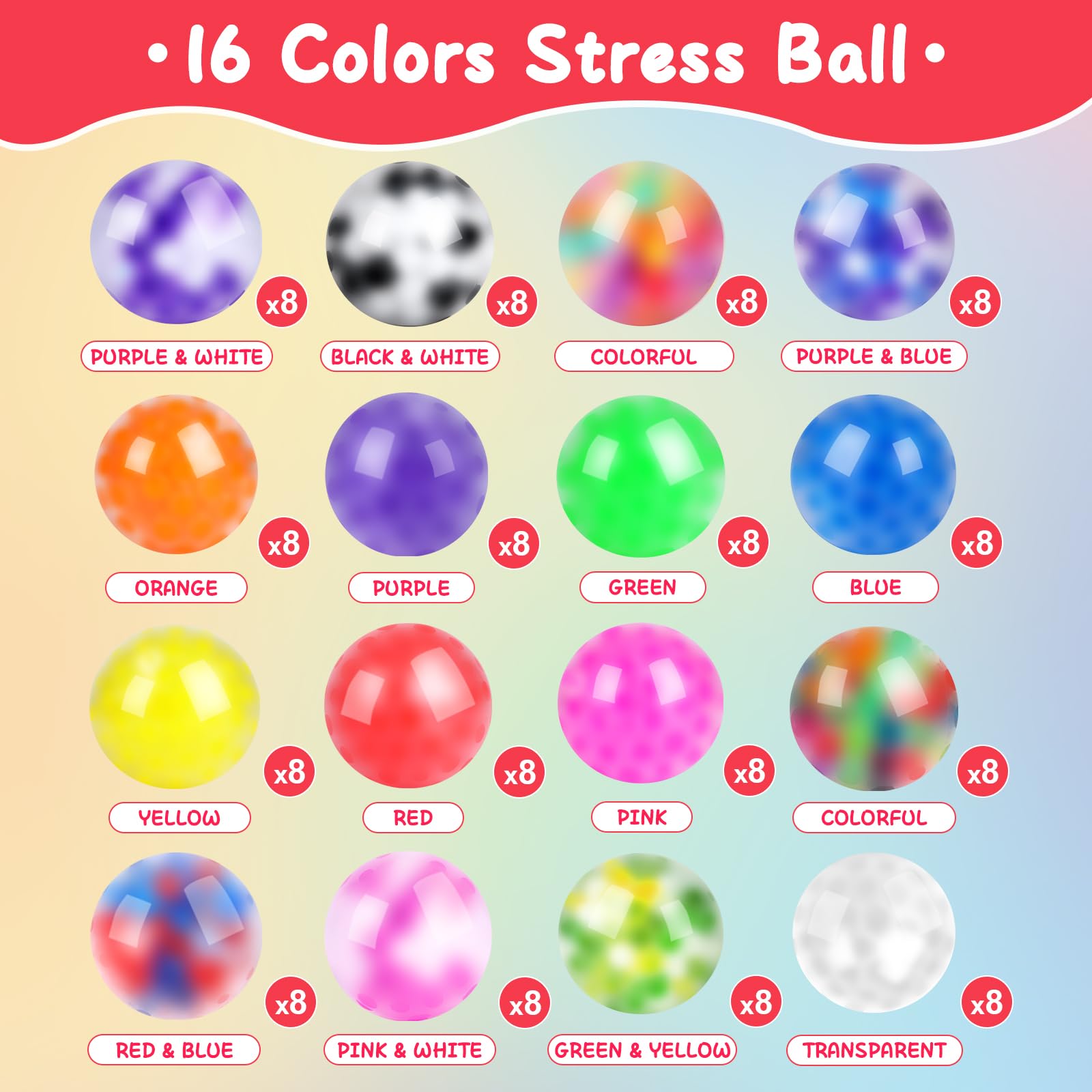 VISCOO gift-boxed stress balls ideal as party favors and birthday gifts