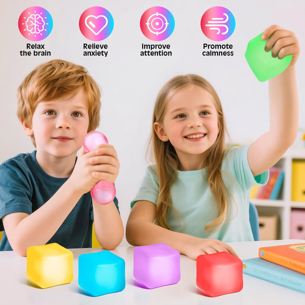 VISCOO 8-pack stress cubes in green for calm and attention in class