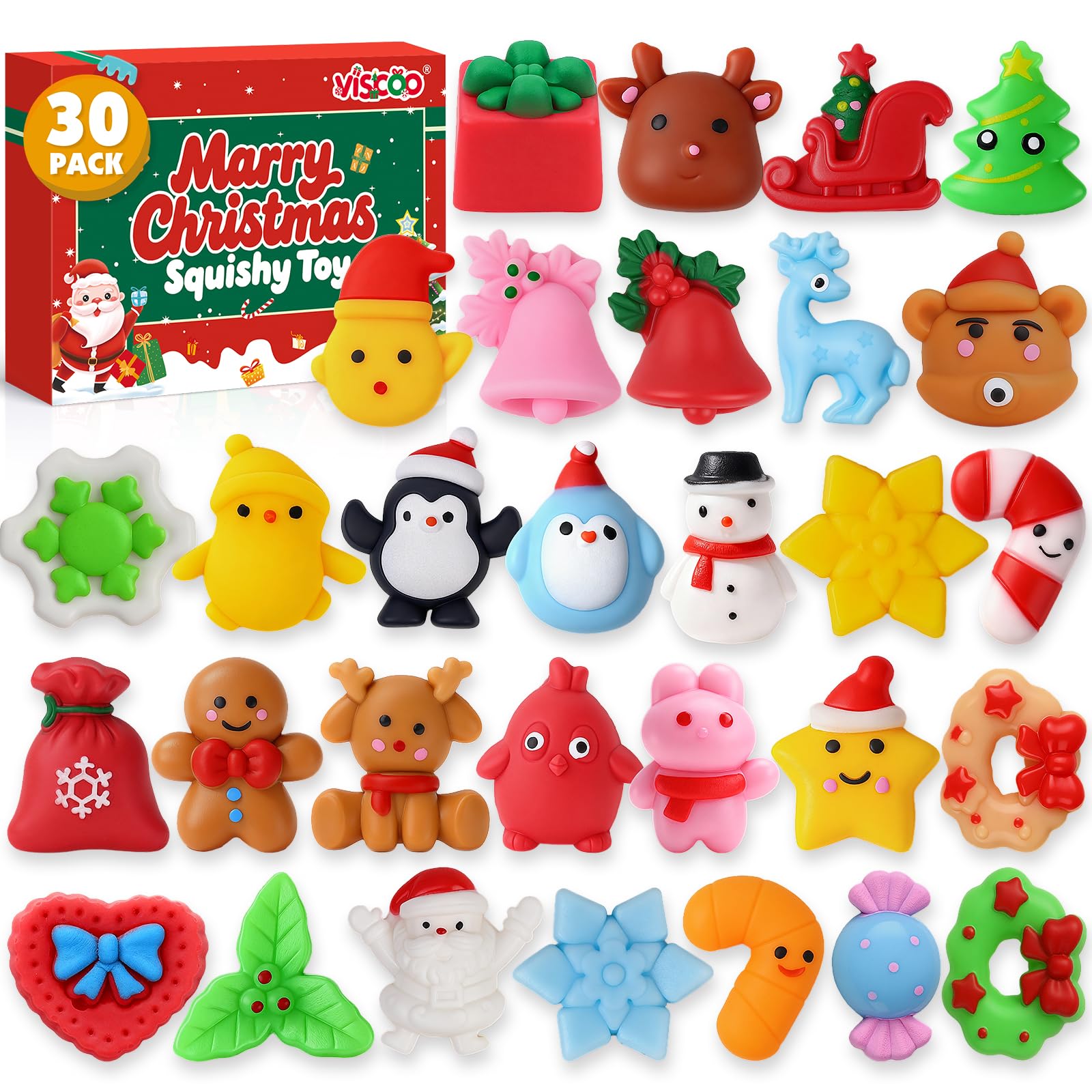 VISCOO Christmas squishies in festive collection for play