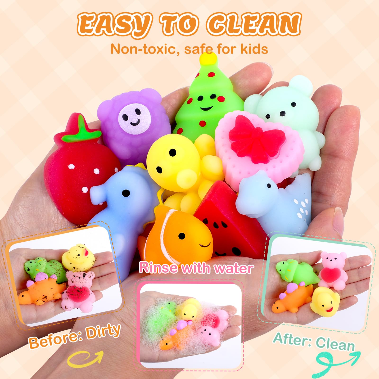 VISCOO dinosaur squishy figures, perfect for birthday prizes and sensory play.