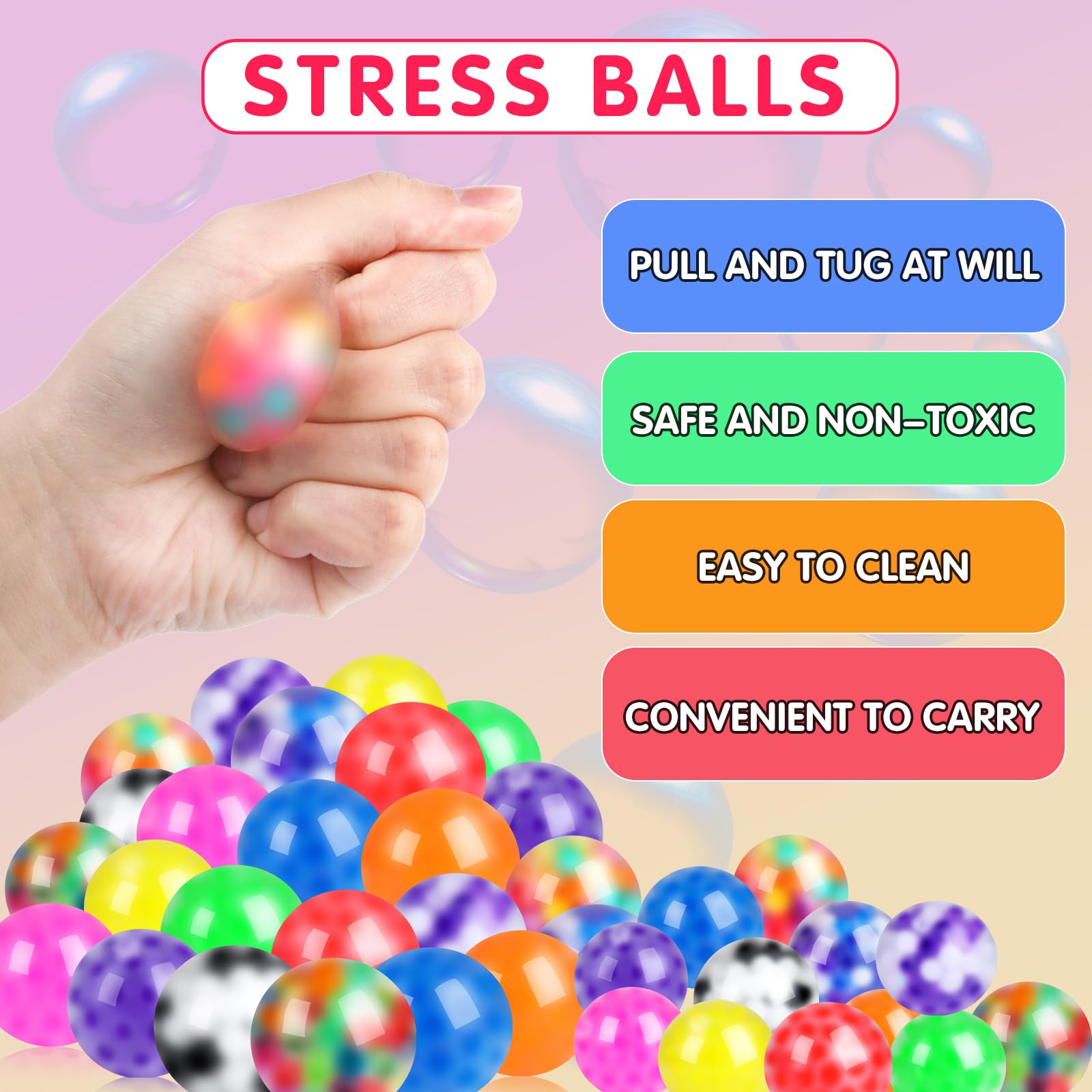 Viscoo soft squishy texture stress ball offers satisfying tactile relief.