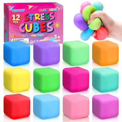 VISCOO stress cube 12-pack with gift box aiding focus in classroom and office