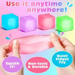 Viscoo stress cube pink helps calm nerves and improves concentration during tasks