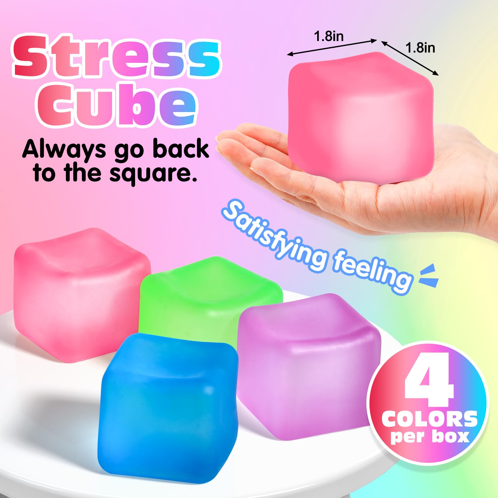 Viscoo stress cube purple offers satisfying squeeze for downtime and mindful breaks