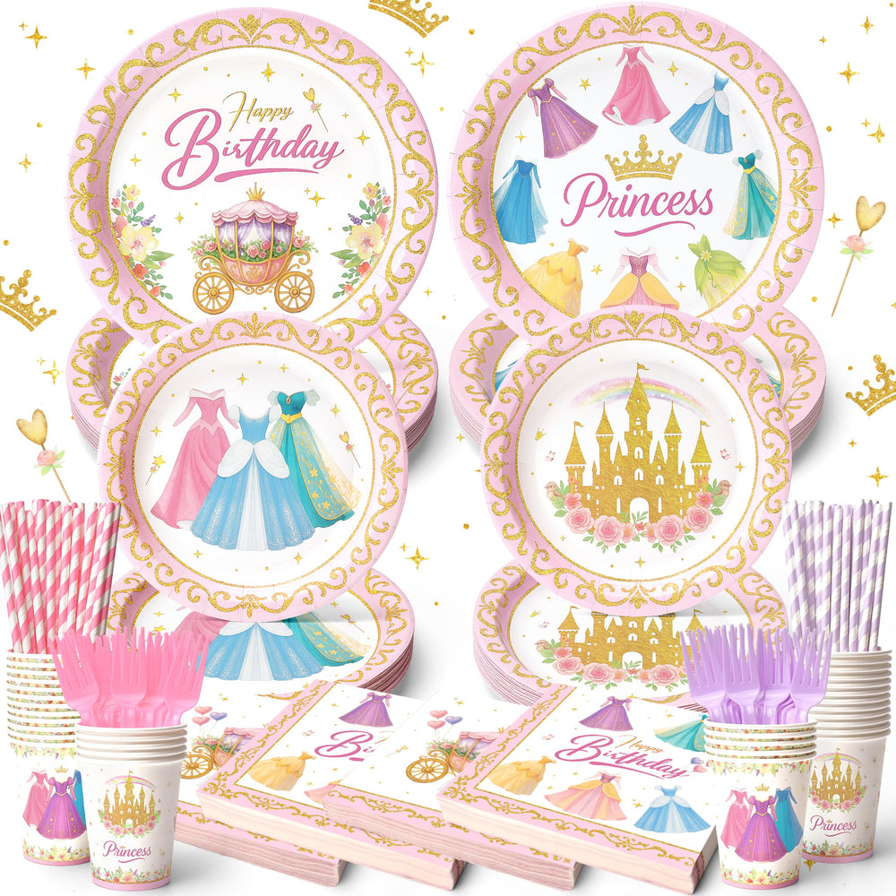 Vistico Princess 7-inch plates for quick, kid-friendly dining at celebrations