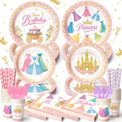 Vistico Princess 7-inch plates for quick, kid-friendly dining at celebrations