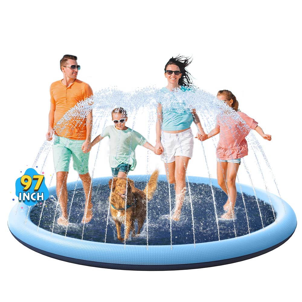 VISTOP non-slip splash pad texture promotes safe play for kids and dogs