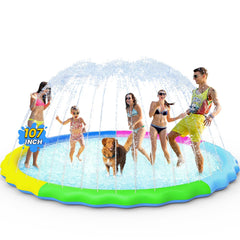 VISTOP splash pad with non-slip design for safe backyard water play