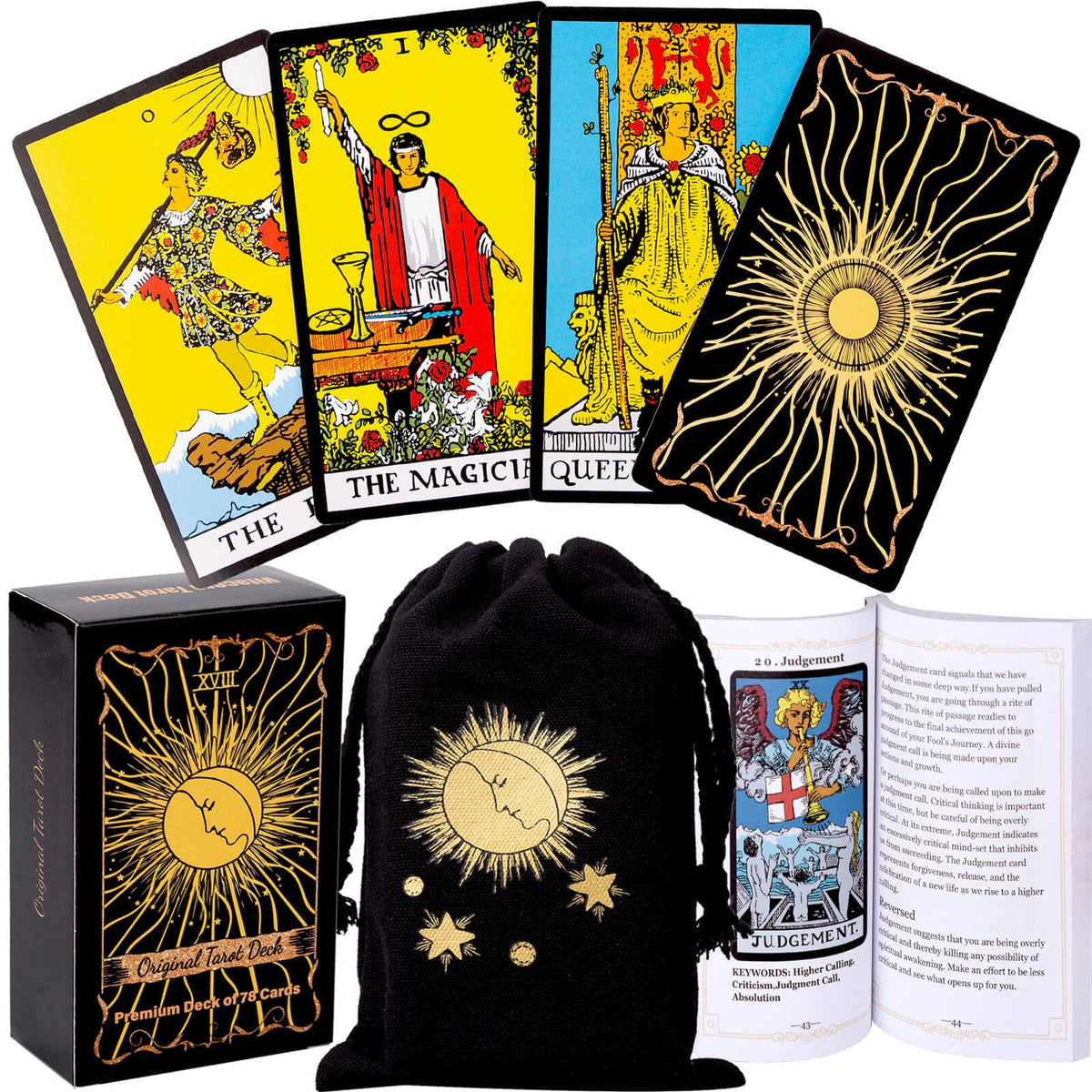Vitacera Original Tarot Cards Deck with 78-card set for learning and daily readings.