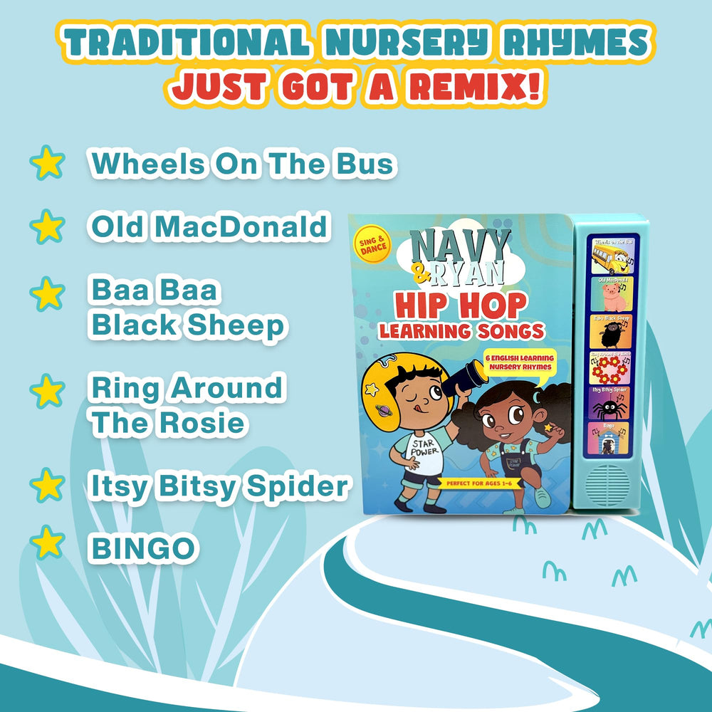 Vitastars Hip Hop Nursery Rhyme Book screen-free learning promotes independent play