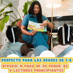 Vitastars bilingual pages encourage natural English-Spanish word pairings for babies.