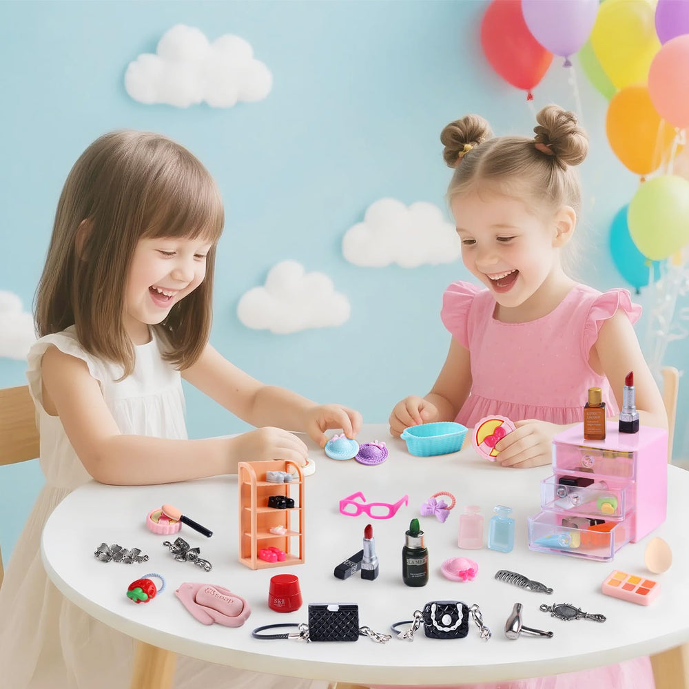 VITASY miniature shoes and bags complete 1:12 scale outfits for play.