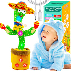 Vitosup rechargeable dancing cactus toy with LED lights for sensory play.