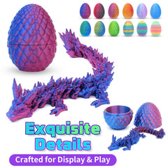 VivaNova dragon inside egg—fully articulated mini dragon for posing and display.
