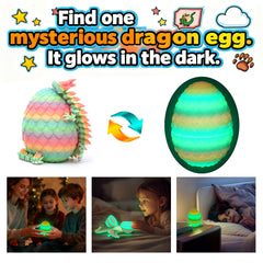 VivaNova glow-in-the-dark mystery egg lights up after exposure to light.