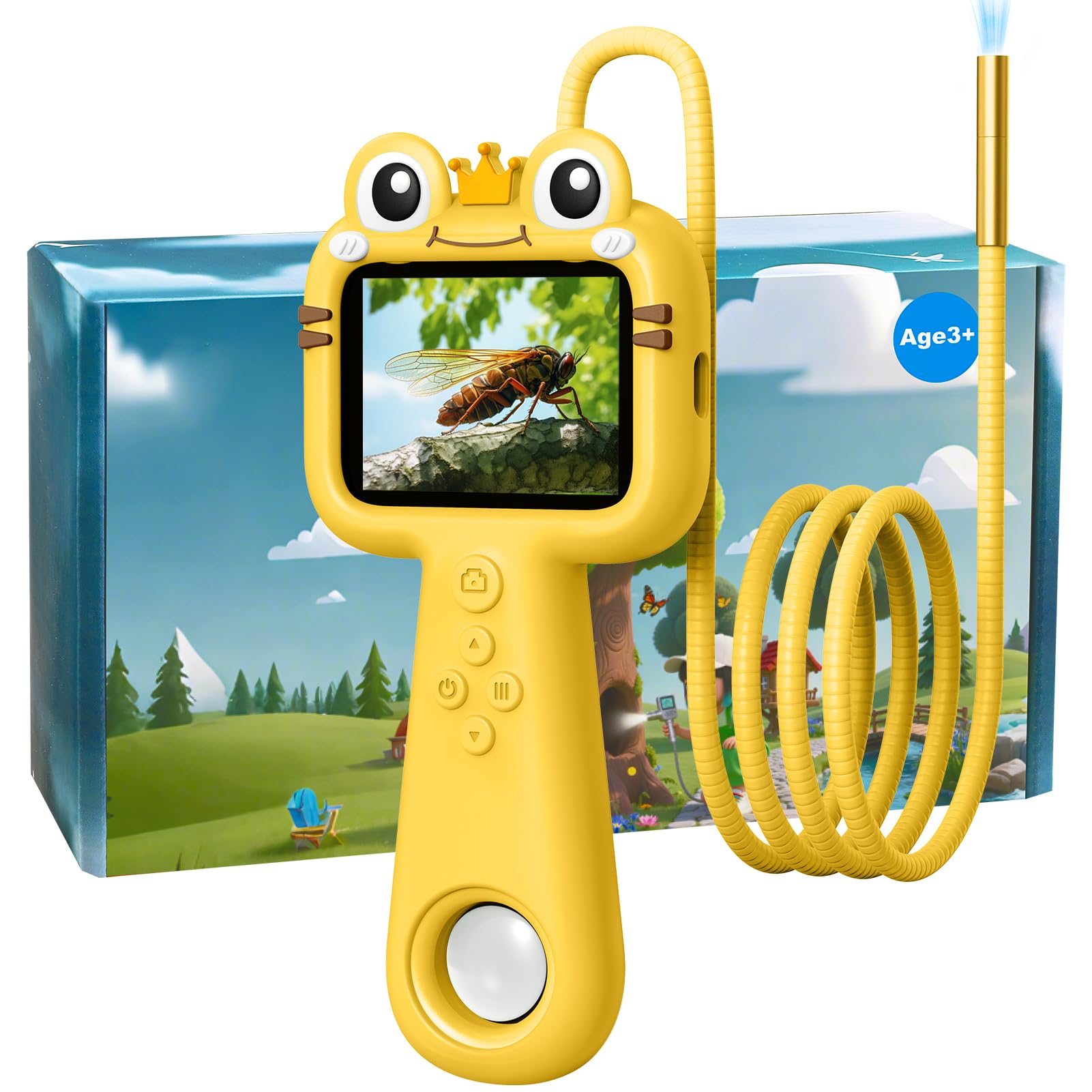 Vivid Glass Borescope Kids Camera close-up with easy one-button use.