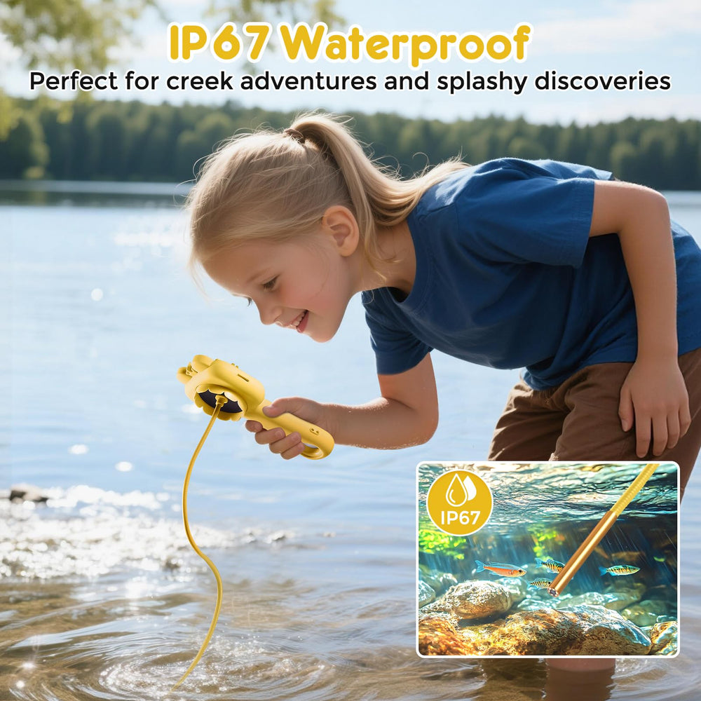 Vivid Glass Borescope Kids Camera with flexible cable for safe surface exploration.