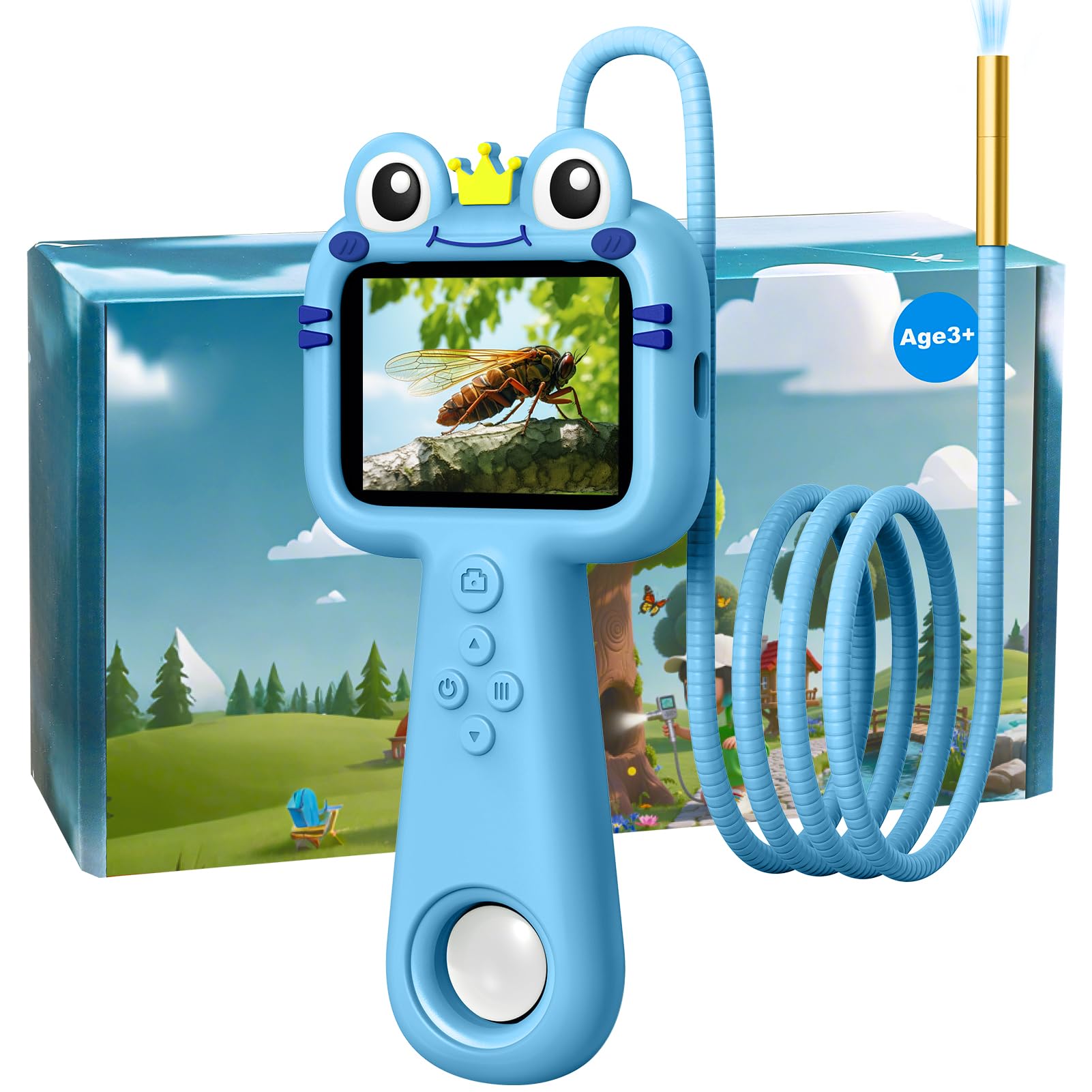 Vivid Glass Borescope for Kids, one-button operation enables easy exploration.