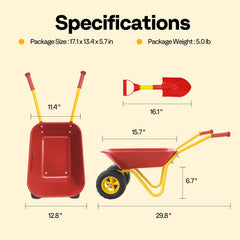 VIVOHOME gift-ready toddler wheelbarrow for birthday garden play.