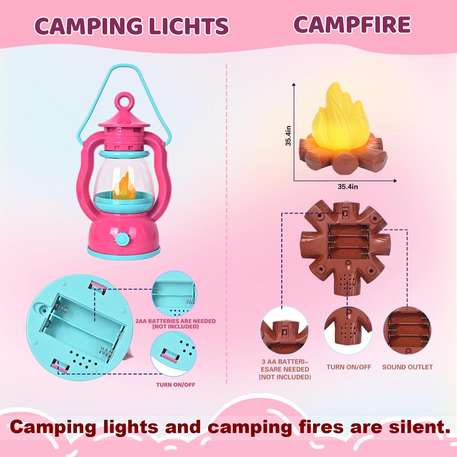Viwulute camping set in outdoor scene, encouraging safe, imaginative exploration with friends.