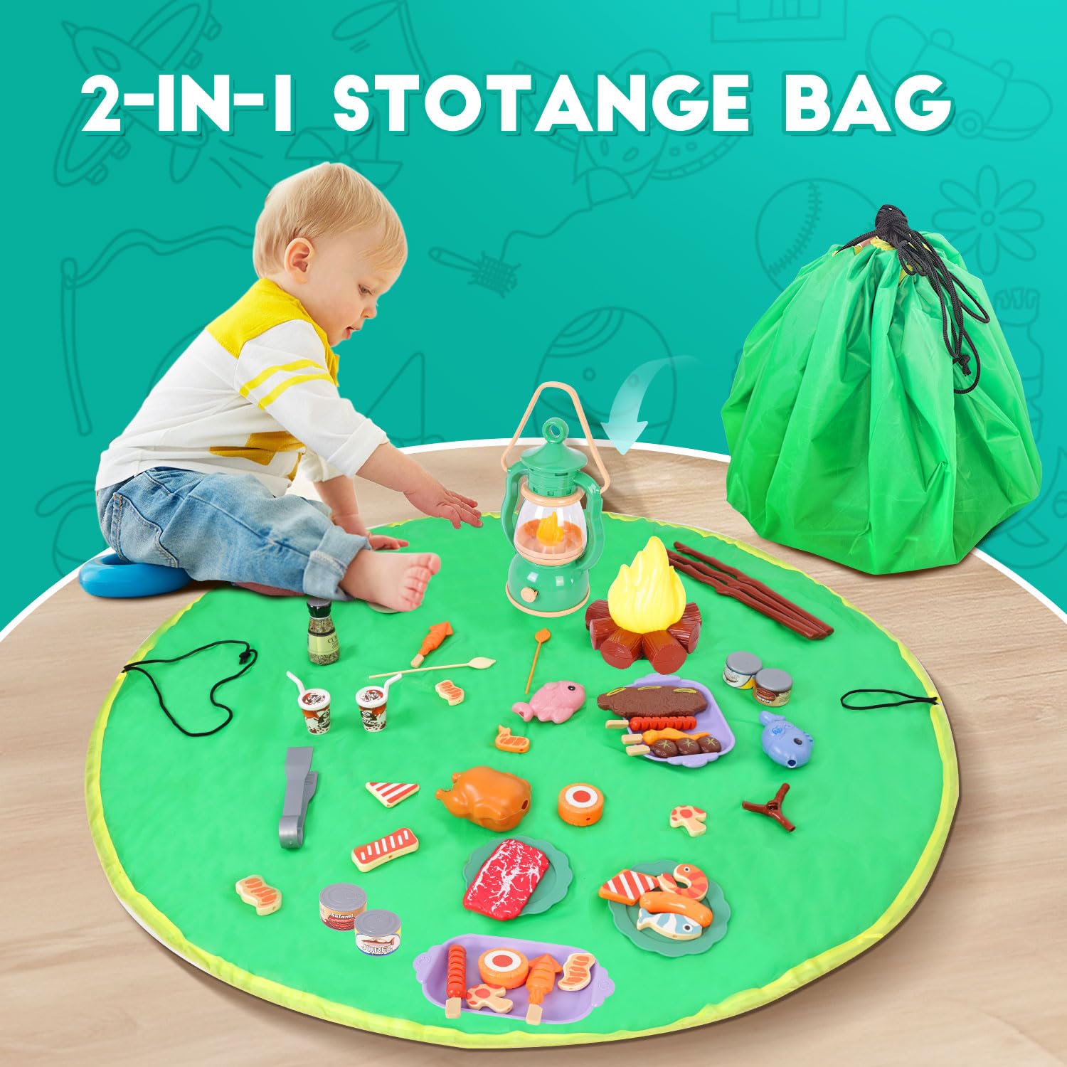 Viwulute camping set toys easy setup and compact storage for spontaneous fun