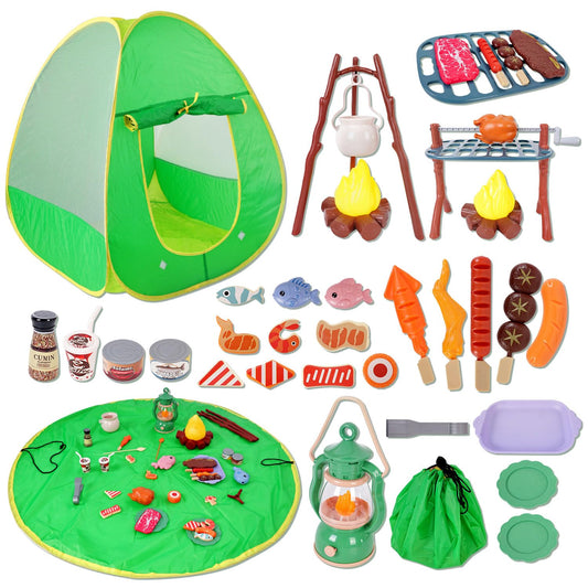 Viwulute camping set toys pop-up tent ready for quick indoor outdoor play sessions