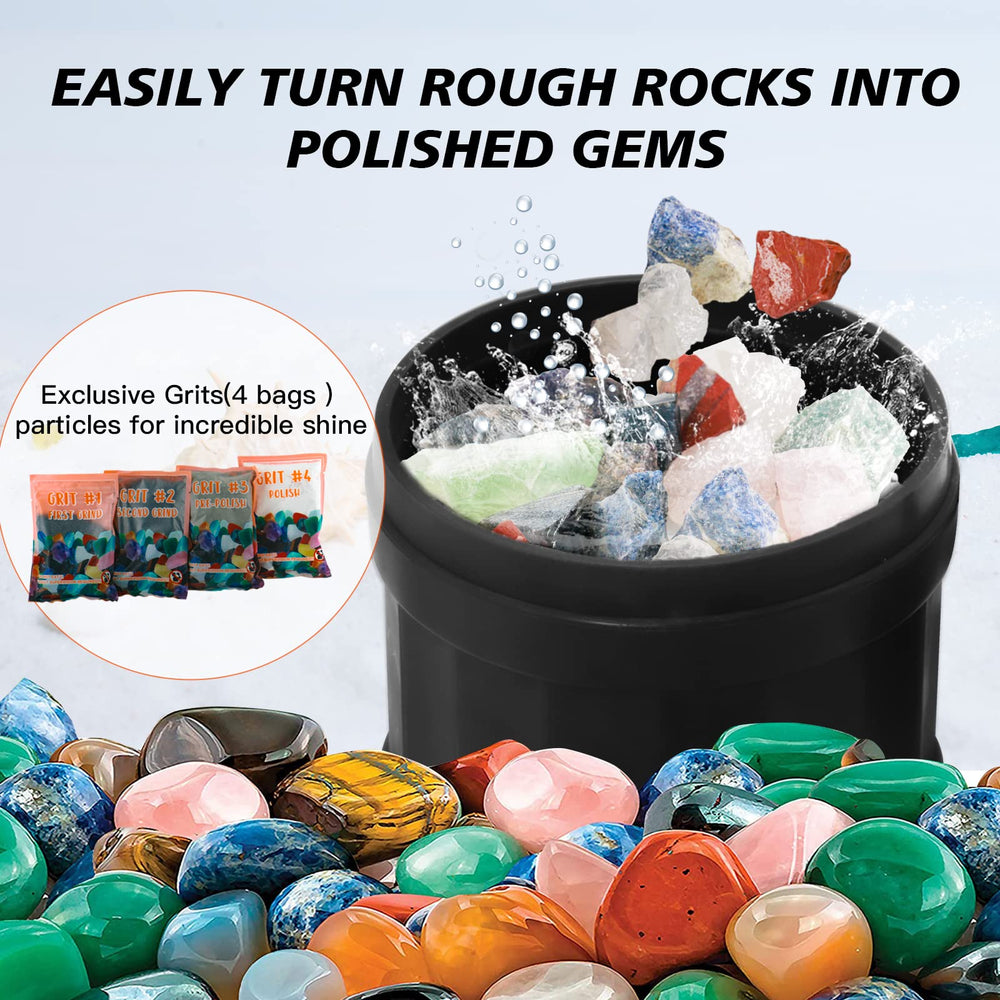 Rough gemstones in a bag illustrate starter materials for turning rocks into gems.