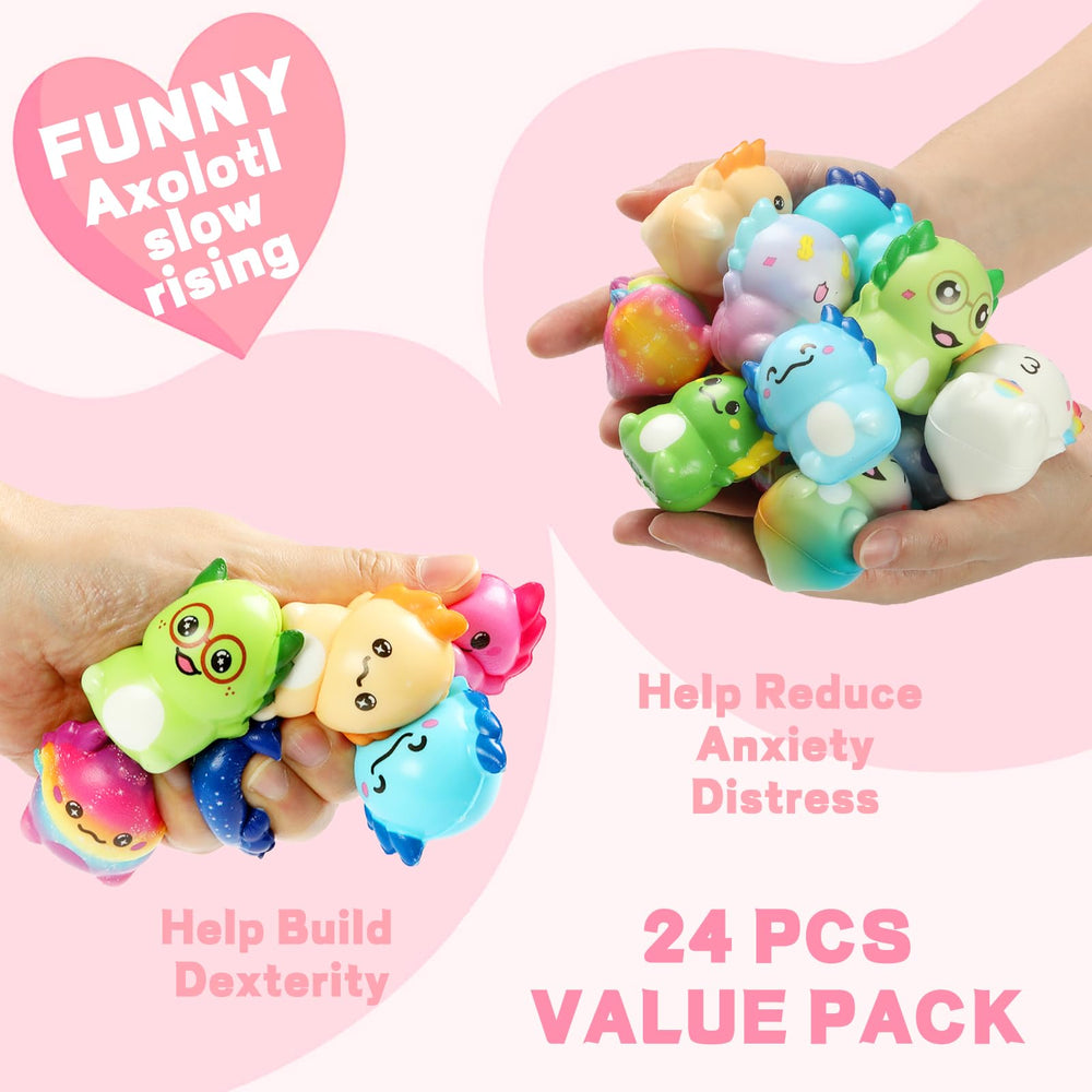 Vkovnis Axolotl Squishies ideal for pocket-sized desk fidget and calm moments.