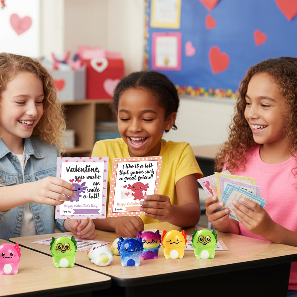 Vkovnis Multicolor Axolotl set offers collectible, charming characters.
