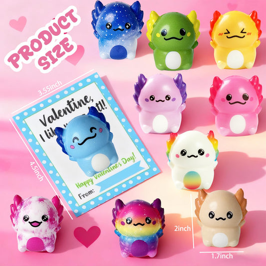 Vkovnis Axolotl Squishy smiling face closeup highlights slow-rise texture and appeal.
