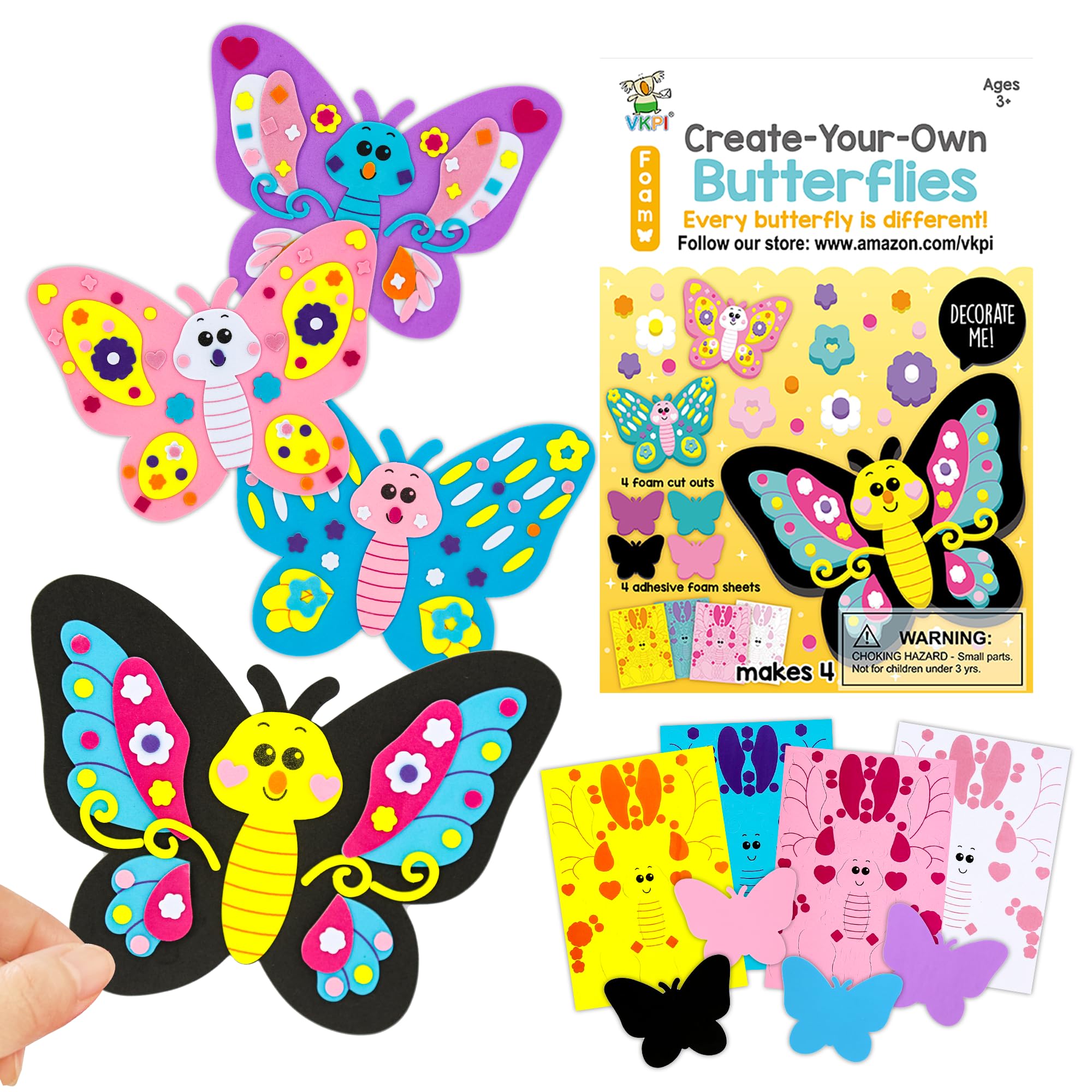 VKPI 4 Butterflies foam art set pieces for creative assembly