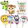 VKPI Make 6 Popstick Puppets Craft Kit with colorful foam shapes for creative play