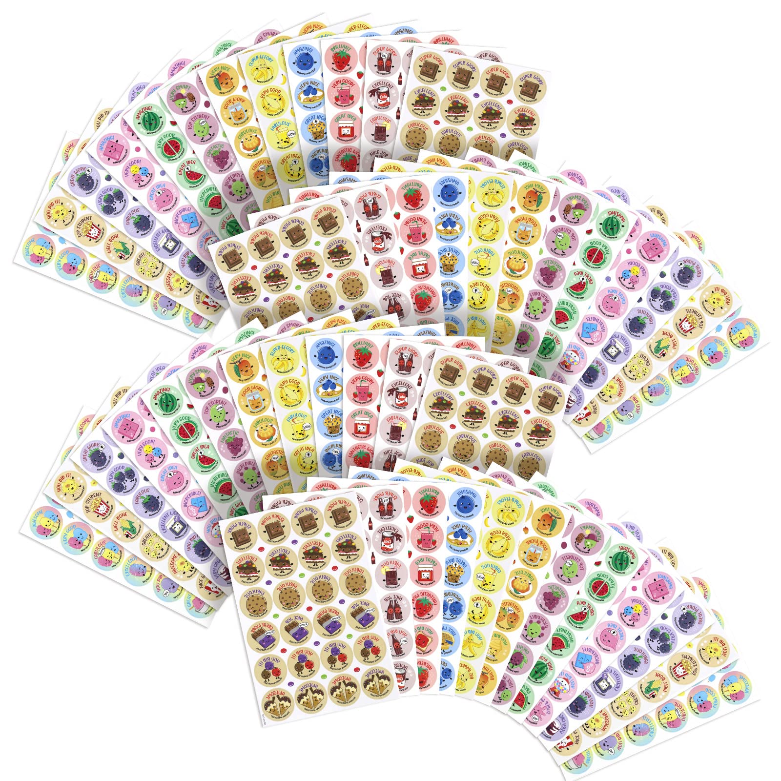 VKPI scratch and sniff stickers with fruits collection for kids activities