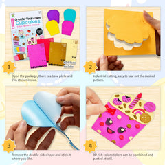 VKPI unfinished cupcakes foam craft for quick, mess-free kid crafting