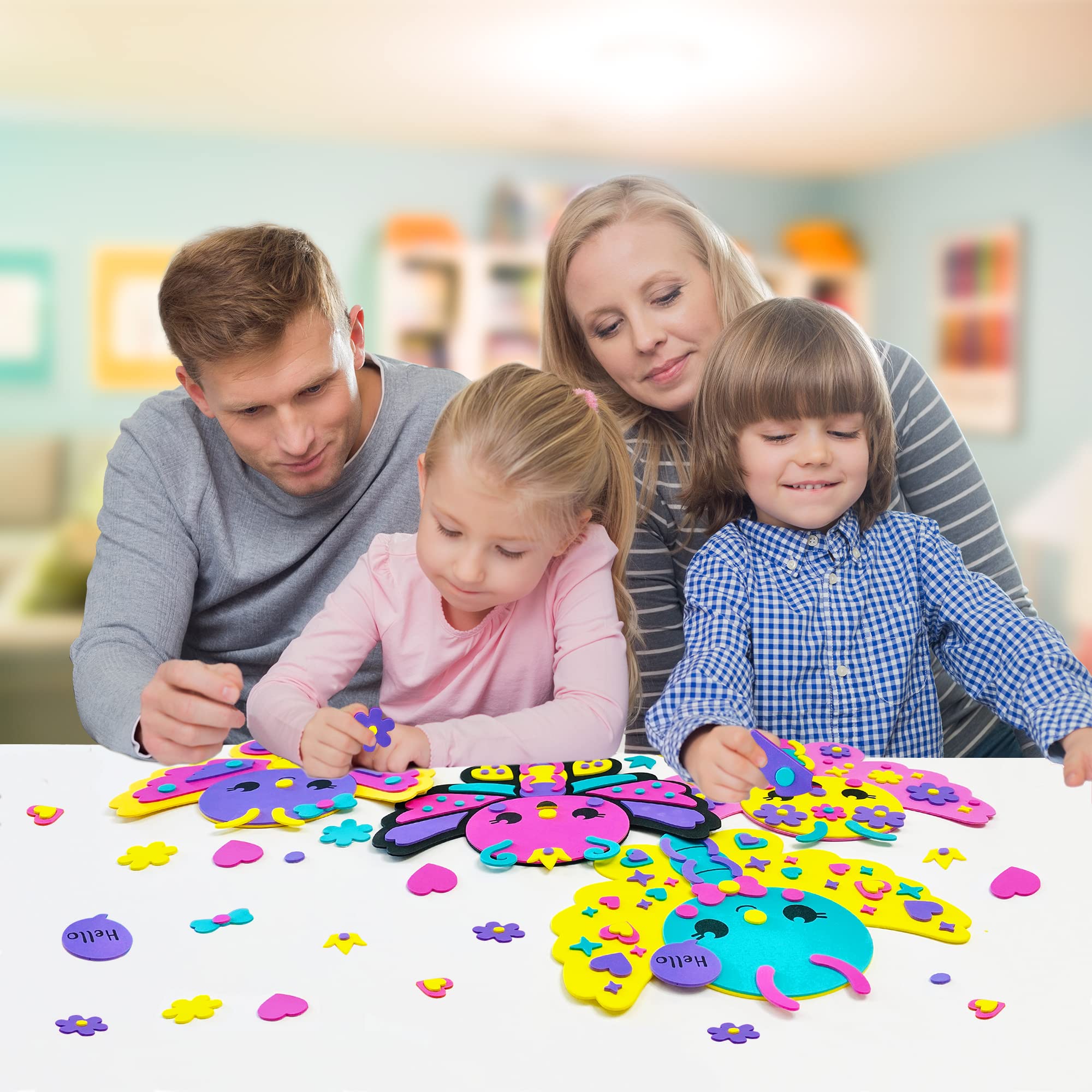 VKPI vibrant colors on foam butterflies for vivid, engaging learning moments