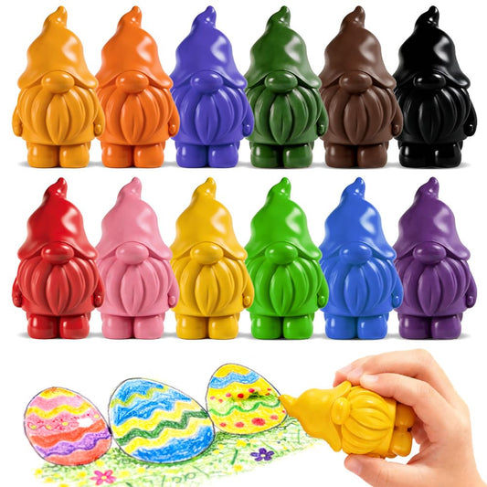 VKTEN Easter gnome crayons pack in box for easy gifting and storage.