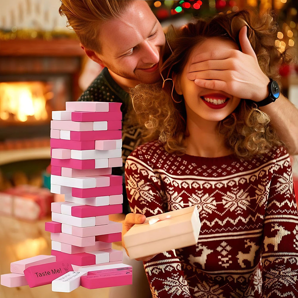 VKX naughty block tower experience invites playful couple interaction