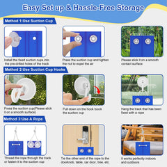 Vlkslasy DIY track on windows and tables for versatile play.