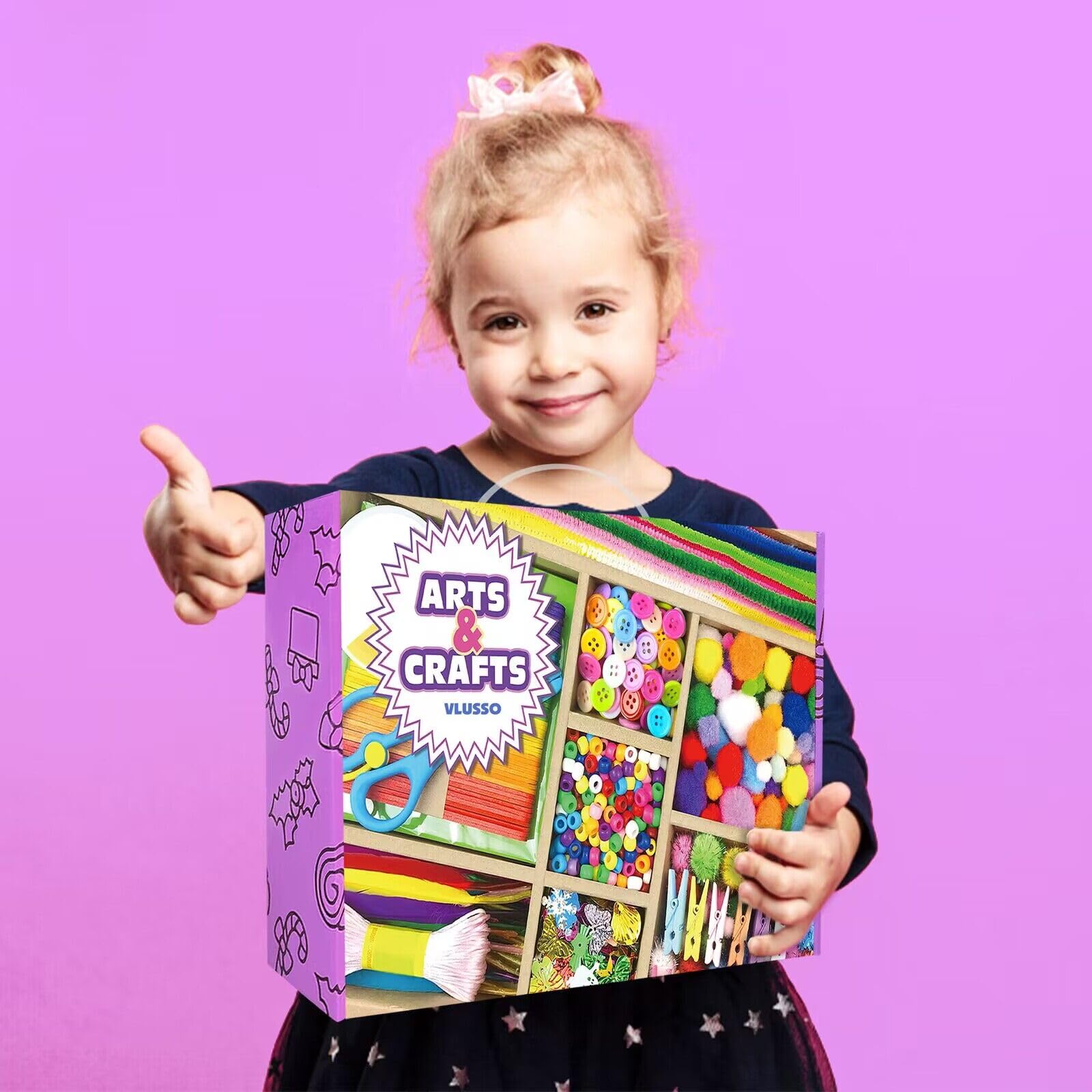 VLUSSO educational activity set image suggesting family-friendly learning through hands-on crafts.