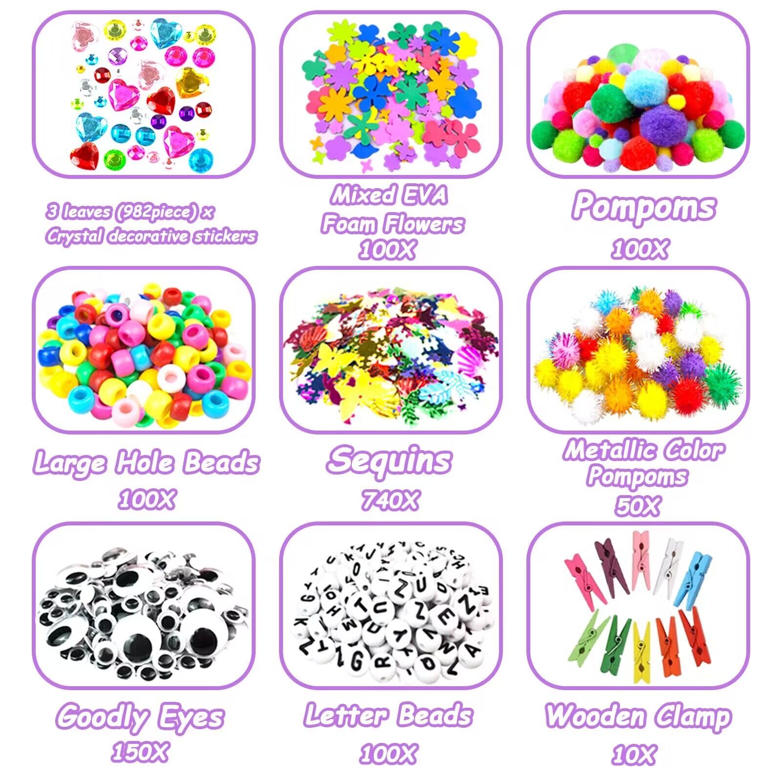 VLUSSO googly eyes beads stickers closeup with vibrant shapes for imaginative play.