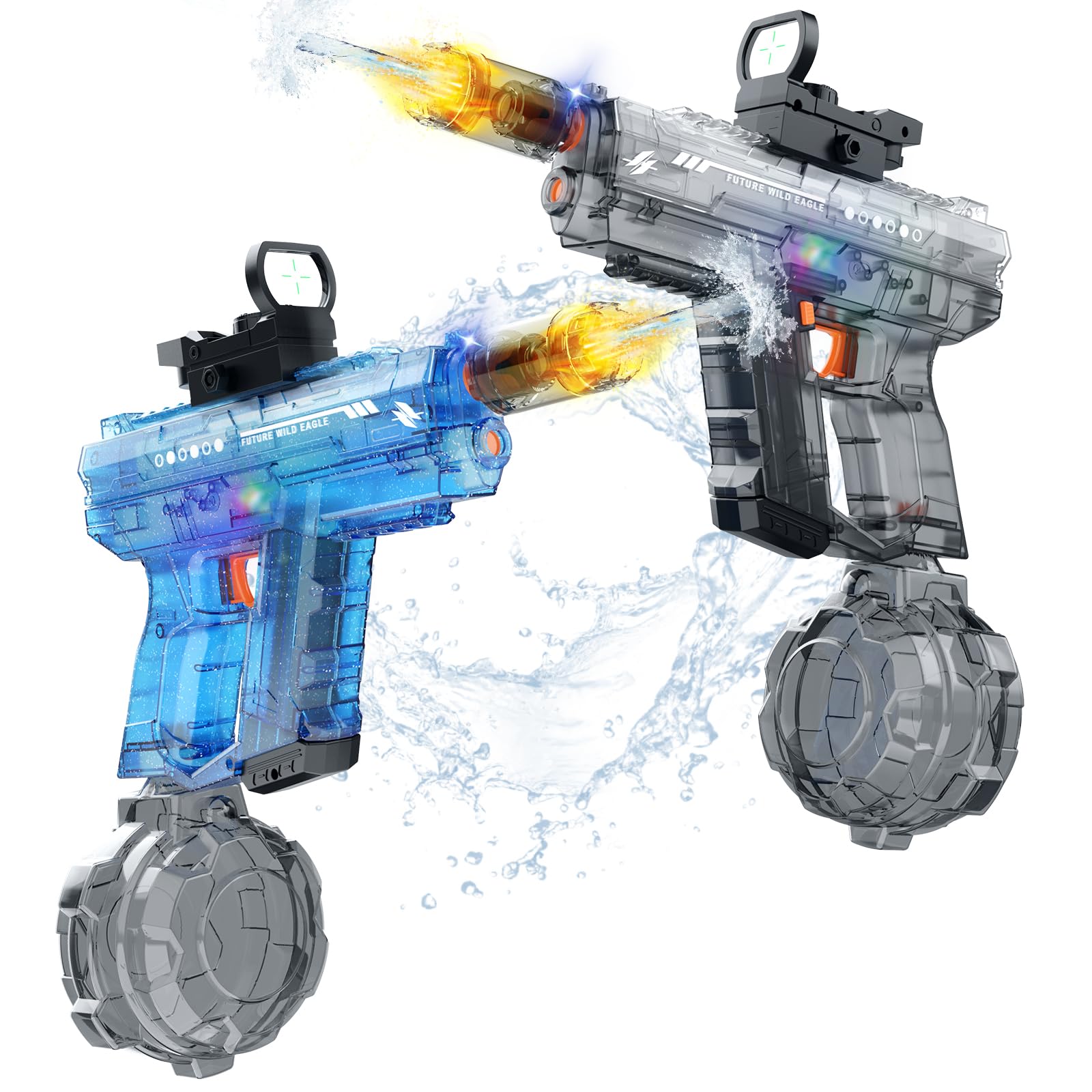 Vmiya Electric Water Gun 2-Pack with light-up muzzle for exciting water battles