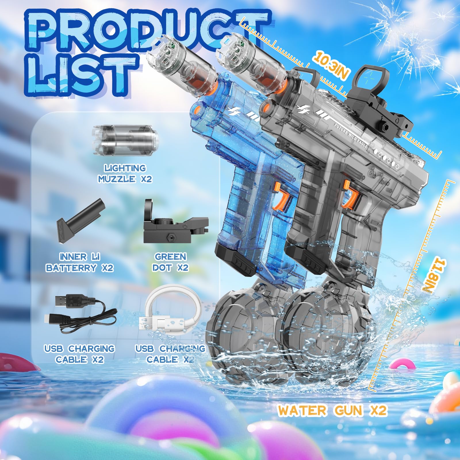 Vmiya playset for patio, beach, or pool party adventures