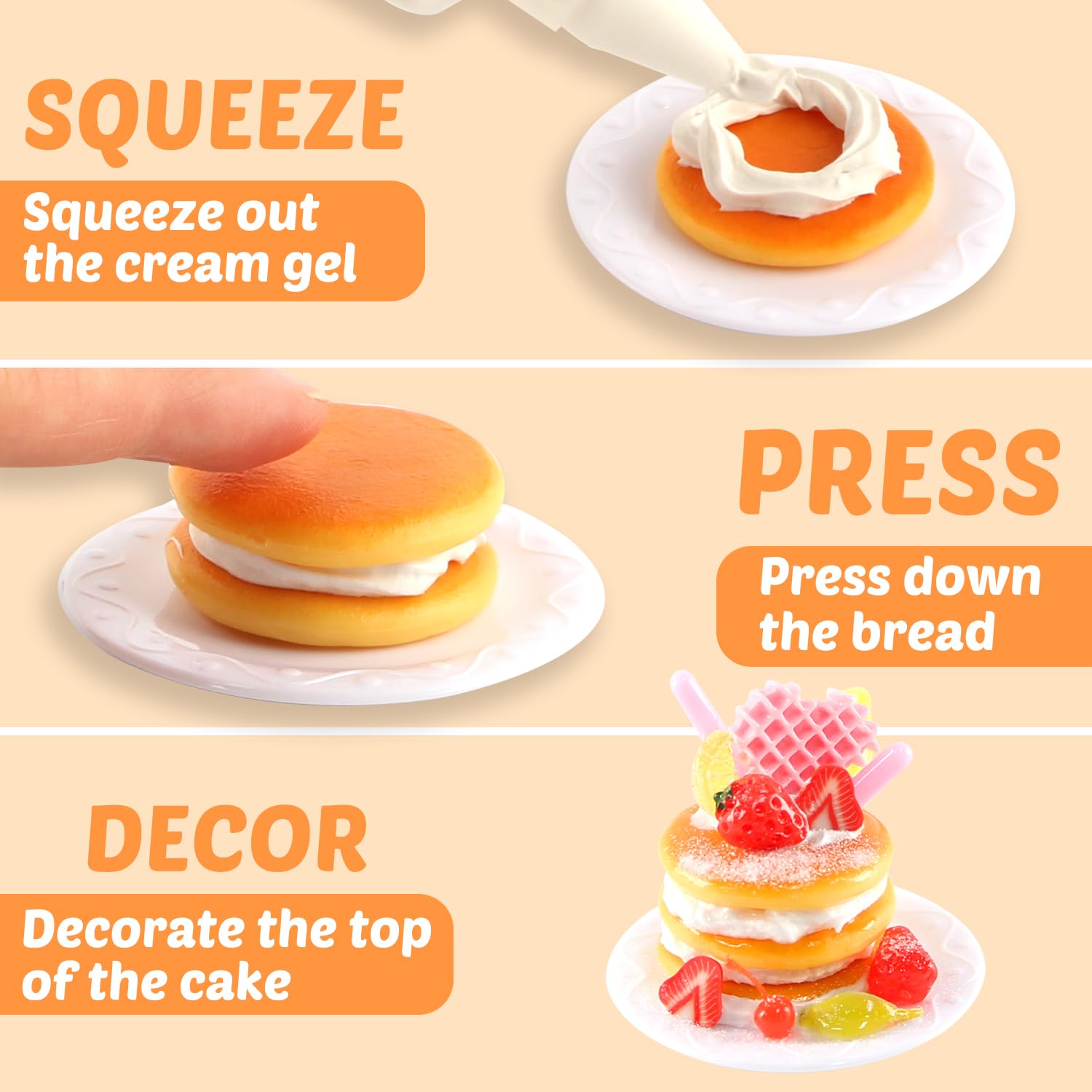 VMNlooking mini chocolate waffle set enhances pretend dessert crafting.