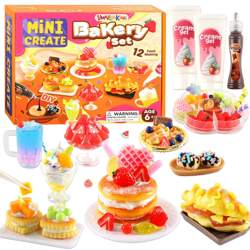 VMNlooking mini bakery croissant set for imaginative play and display.