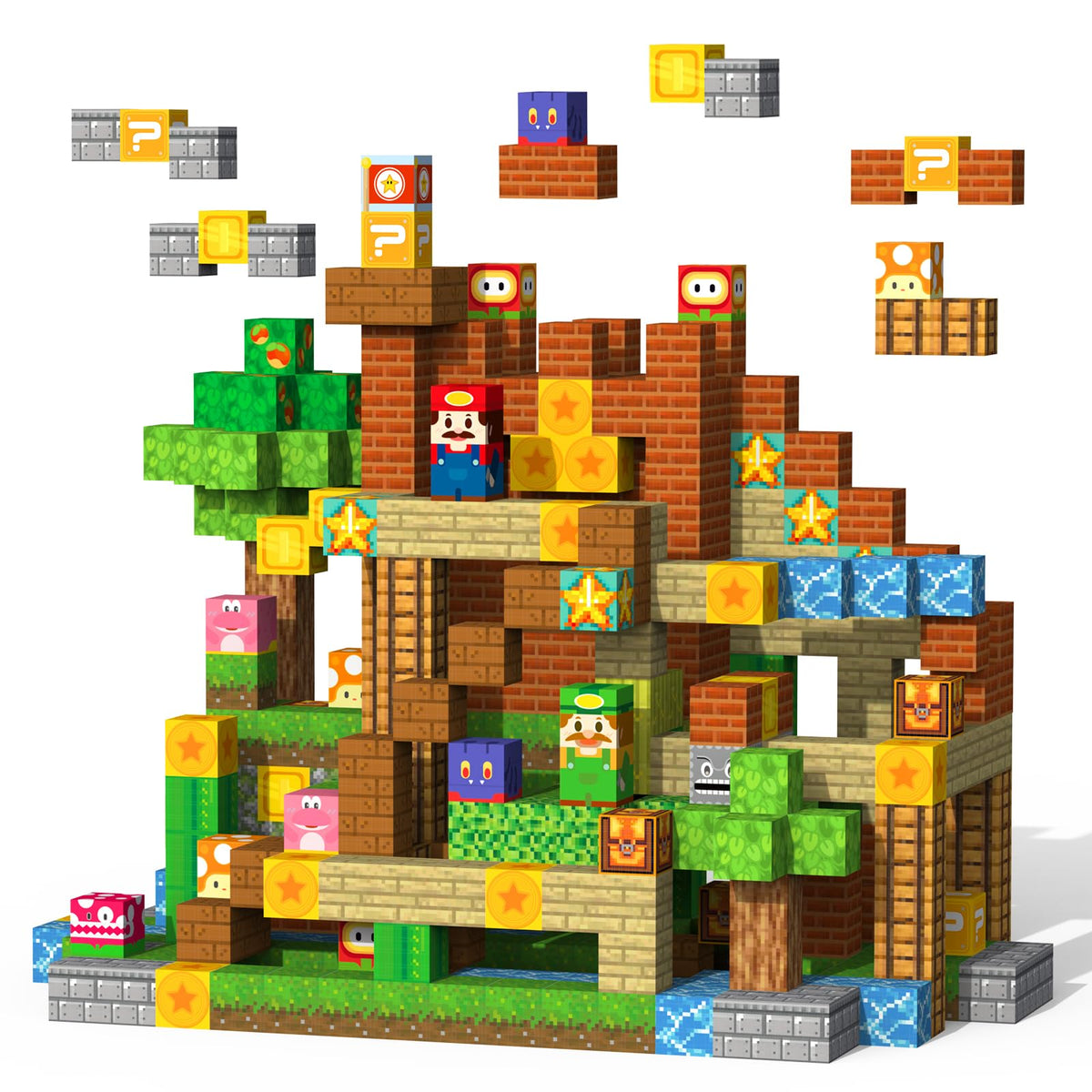 VNLINA Magnetic Blocks Pixel-art Castle: sparks imaginative play and storytelling for creative kids
