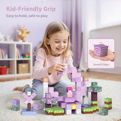 VNLINA Magnetic Blocks premium-quality tiles deliver vibrant colors and long-lasting play value.