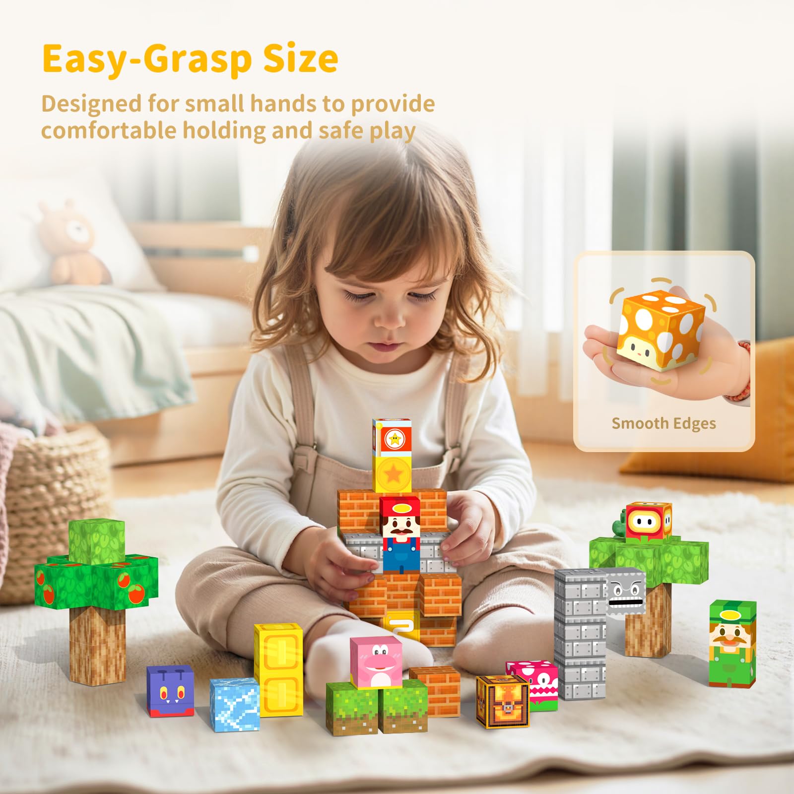 VNLINA Magnetic Blocks Reinforced Housings: safer play with strong magnetic connections