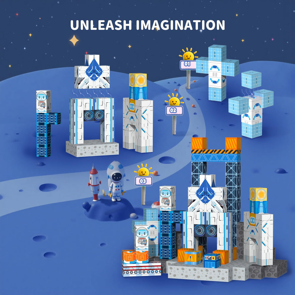 VNLINA magnetic blocks tiles and connectors enable easy, satisfying clicks