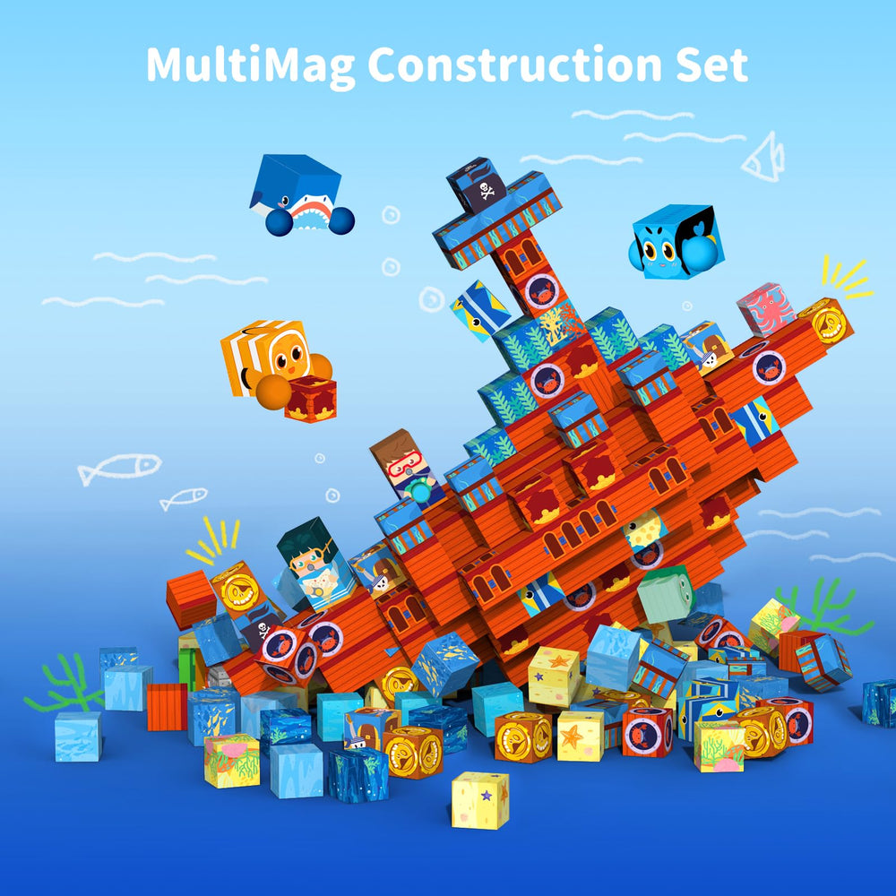 VNLINA undersea adventure scene encourages imaginative storytelling and coastal biology-inspired construction.